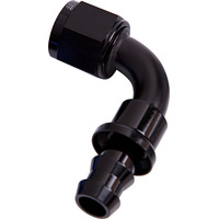 AF403-08BLK - 90 DEG PUSH LOCK END -8AN