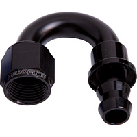 AF406-04BLK - 180 DEG PUSH LOCK END -4AN