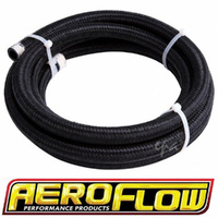AEROFLOW 450 SERIES BLACK BRAIDED LIGHT WEIGHT HOSE -8AN X 4.5M AF450-08-4.5M