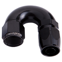 AF556-04BLK - ALLOY 180 DEG HOSE END -4AN