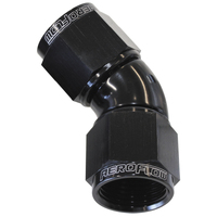 AF563-08BLK - -8AN 45 DEG SWIVEL COUPLER