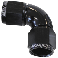 AF583-06BLK - -6AN 90 DEG SWIVEL COUPLER