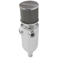 Aeroflow Universal Breather Tank Polished With Stainless Steel Breather