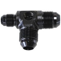 AF824-06-08BLK - MALE FLARE TEE -8AN X 2 90 DEG