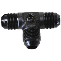AF824-06PBLK - MALE FLARE TEE -6AN WITH 1/8"
