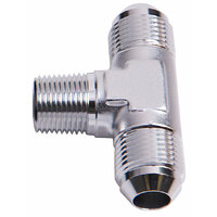 AF825-03S - TEE -3AN WITH 1/8" NPT ON SIDE