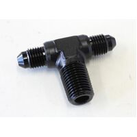 AF825-04-04BLK - TEE -4AN WITH 1/4" NPT ON SIDE