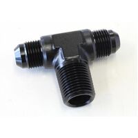 AF825-08-08BLK - TEE -8AN WITH 1/2" NPT ON SIDE