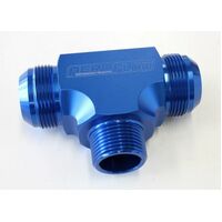 Aeroflow Tee -20AN With 1"Npt On Side Blue An Tee With NPT On Side AF825-16-20