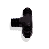 Aeroflow Tee -16AN With 3/4"Npt On Sideblack An Tee With NPT On Side AF825-16BLK