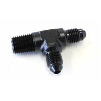 AF826-04-04BLK - TEE -4AN WITH 1/4" NPT ON RUN