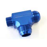 Aeroflow Tee -20AN With 1" NPT On Run Blue An Tee With NPT On Run AF826-16-20