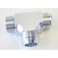 Aeroflow Tee -20AN With 1-1/4" NPT On Silver An Tee With NPT On Run AF826-20S