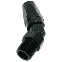 AF828-06-02BLK - Male 1/8 NPT 45 Deg to -6 Hose