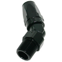 AF828-10-08BLK - Male 1/2 NPT 45 Deg to -10 Hos