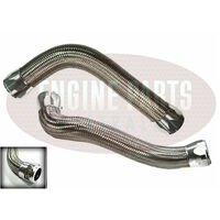 Silver Braided Radiator Hose Kit Silver Ends for Ford Falcon BA BF 4.0 & XR6 Turbo