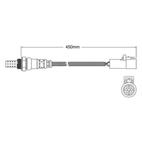 Post-Cat oxygen sensor for Ford Falcon FG MKII 4-Cyl 2.0 Turbo EcoBoost 3/12-11/14