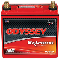 Odyssey 12V Extreme Series AGM Battery with Metal Jacket 170 CCA LxWxH 185mm x 79mm x 170mm